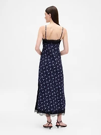 Lace-Trim Maxi Slip Dress