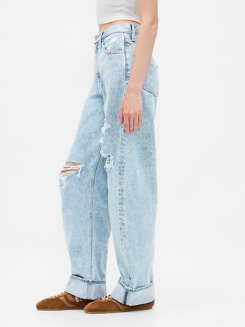 High Rise Barrel Jeans