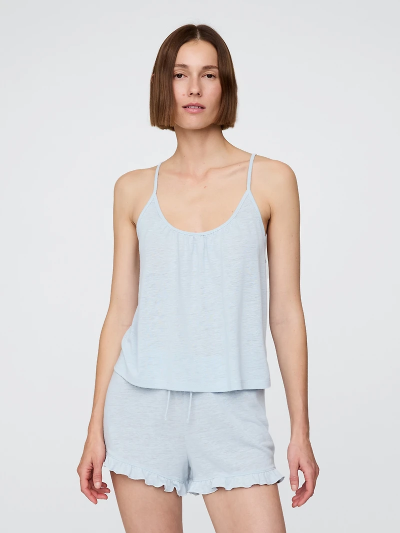 Linen-Blend PJ Cami