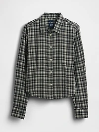 Flannel Fitted Plaid Shirt