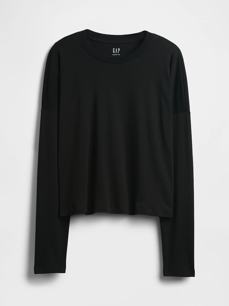 Supima® Cotton Oversized Crop T-Shirt