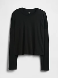 Supima® Cotton Oversized Crop T-Shirt