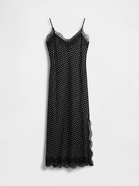 Lace-Trim Maxi Slip Dress