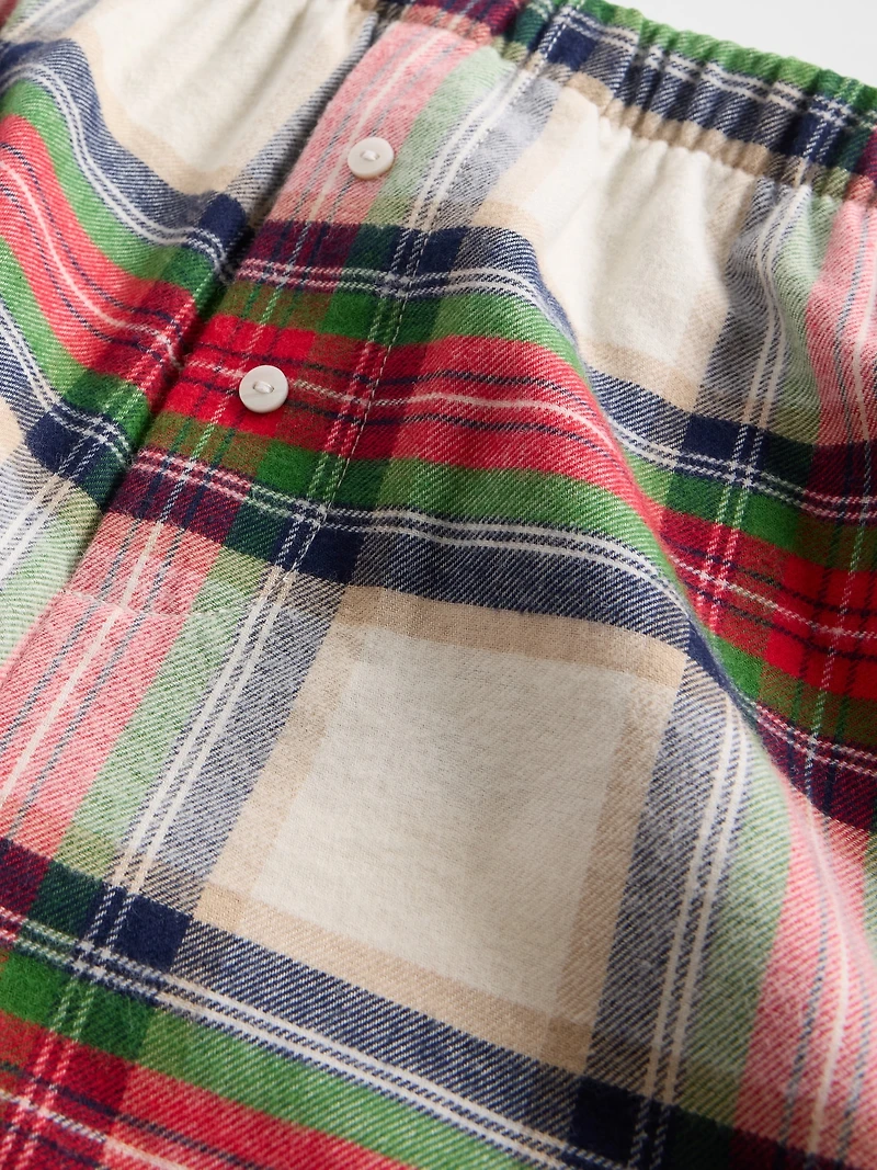 Logo Flannel Boxer Shorts