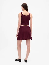 100% Cotton Pointelle Mini Skirt