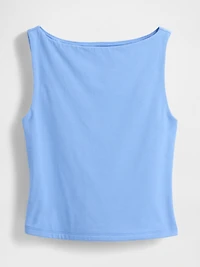 CloseKnit Jersey Boatneck Crop Tank Top