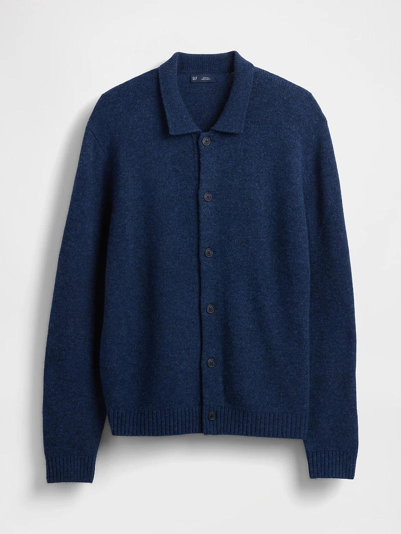 Merino Wool-Blend Cardigan Sweater
