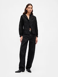 Sheer Voile Floral Shirt