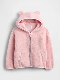 Baby & Toddler Sherpa Bear Zip Hoodie
