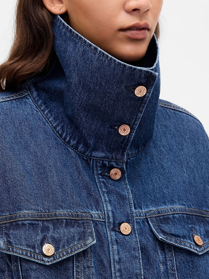 Denim Oversized Bubble Jacket