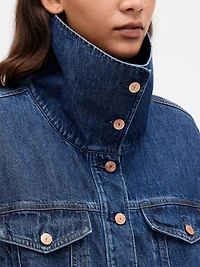 Denim Oversized Bubble Jacket