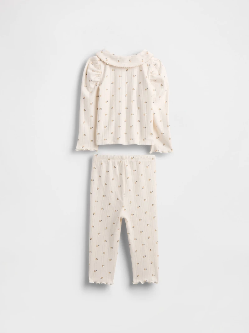 Baby Pointelle Rib Outfit Set