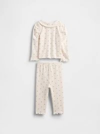 Baby Pointelle Rib Outfit Set