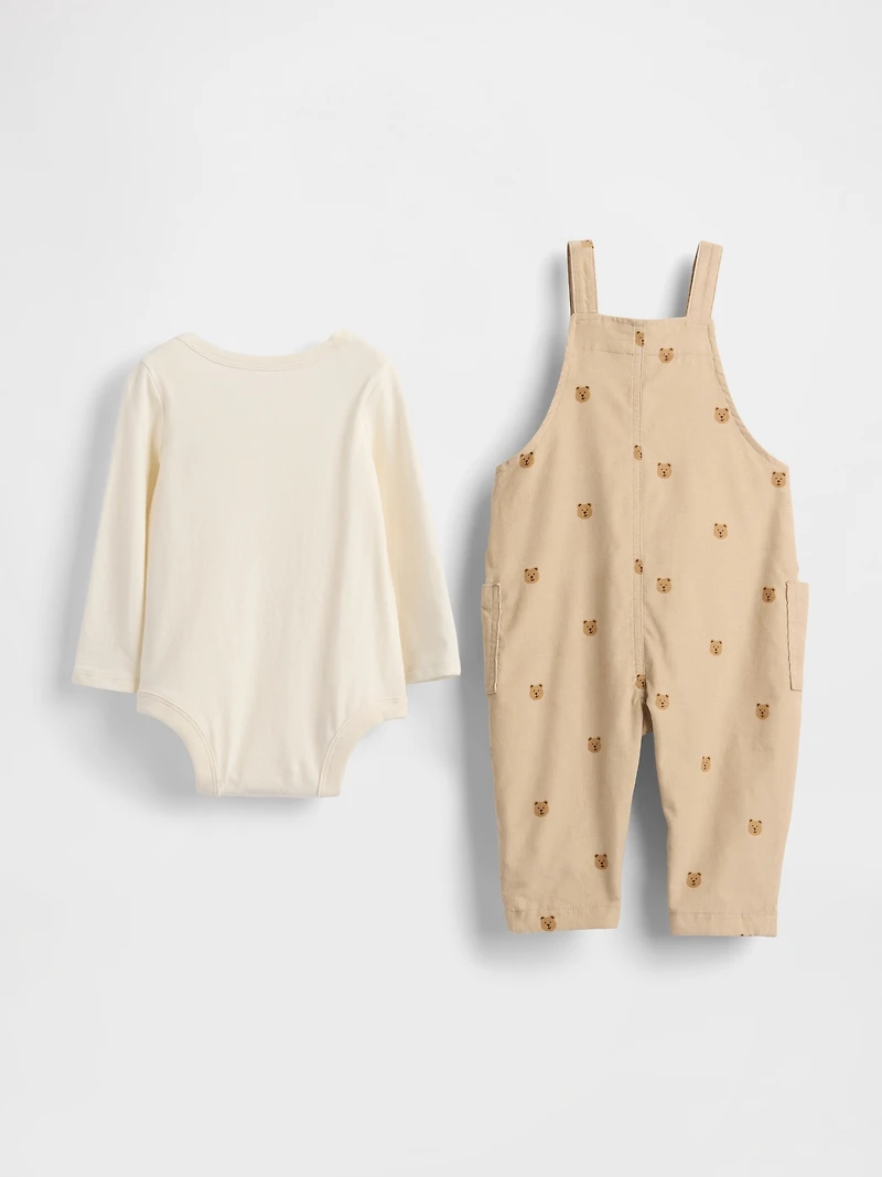Baby Cord Overall Outfit Set