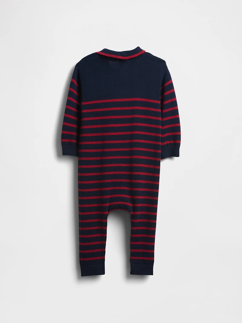 Baby Polo Shirt Sweater One-Piece