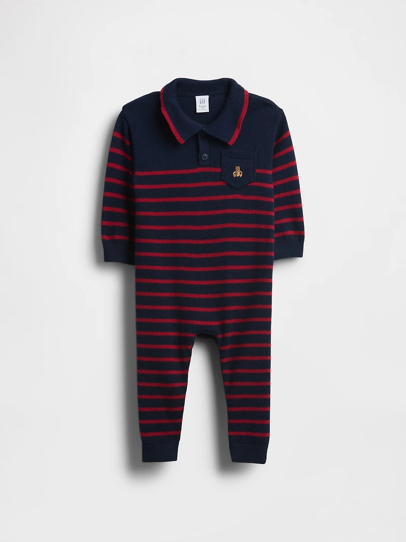Baby Polo Shirt Sweater One-Piece