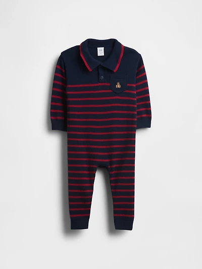 Baby Polo Shirt Sweater One-Piece