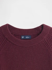 CashSoft Shaker-Stitch Boyfriend Sweater