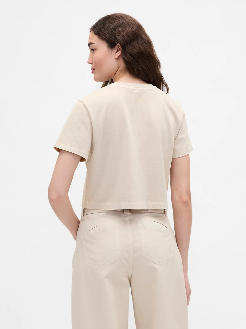BÉIS Organic Cotton VintageSoft Crop Graphic T-Shirt