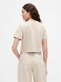 BÉIS Organic Cotton VintageSoft Crop Graphic T-Shirt