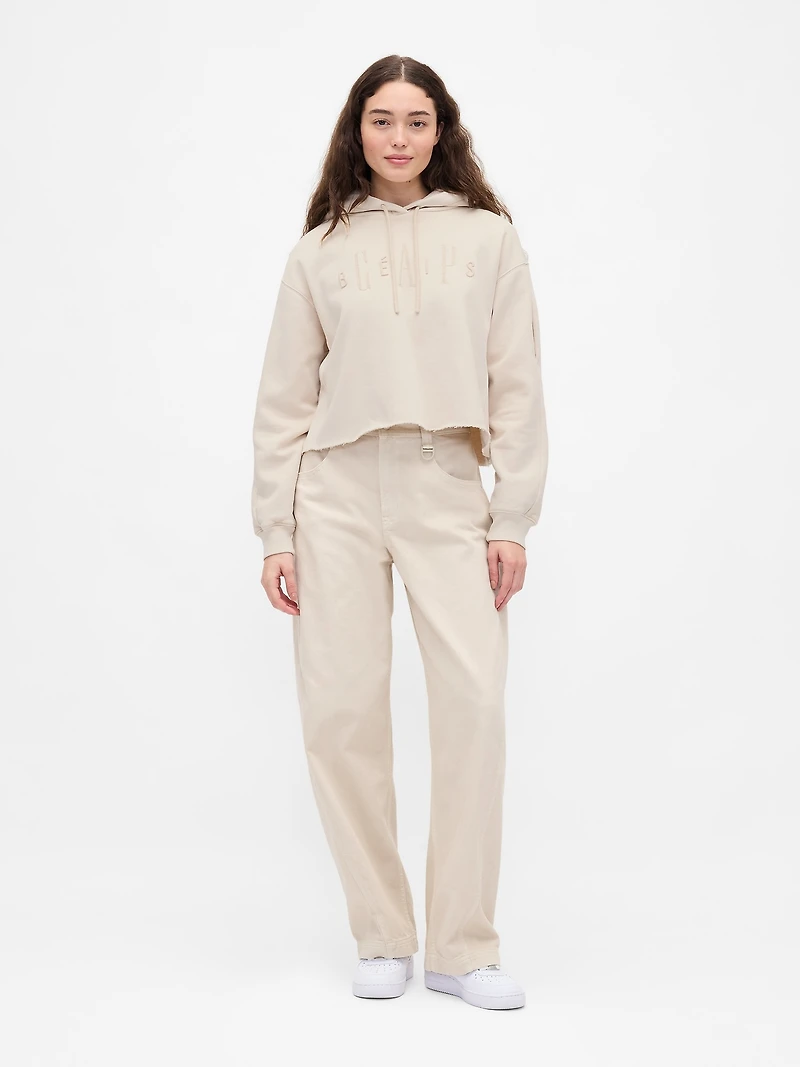 BÉIS Oversized Crop Hoodie
