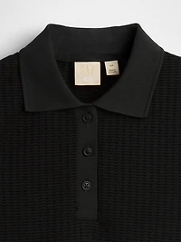 × BÉIS Seamless Crop Polo Shirt