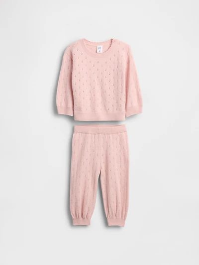 Baby CashSoft Pointelle Outfit Set