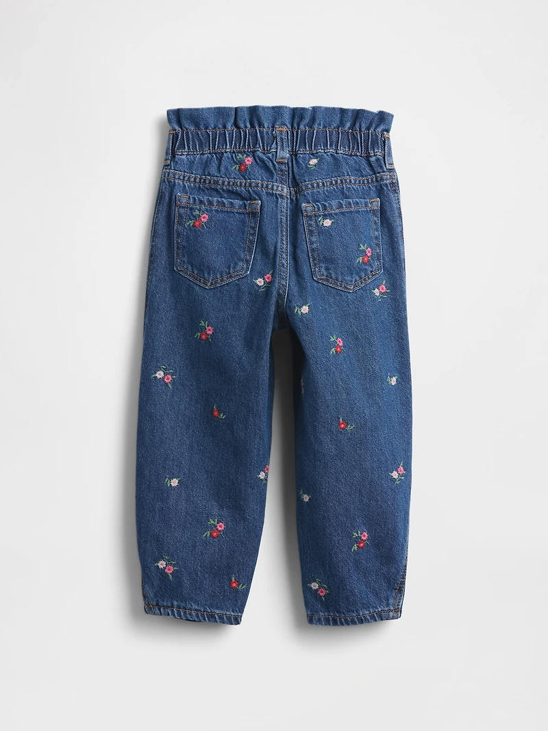 Baby & Toddler Floral Horseshoe Jeans