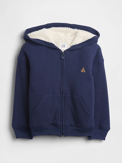 Baby & Toddler Sherpa-Lined Thermal Zip Hoodie