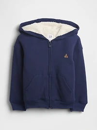 Baby & Toddler Sherpa-Lined Thermal Zip Hoodie