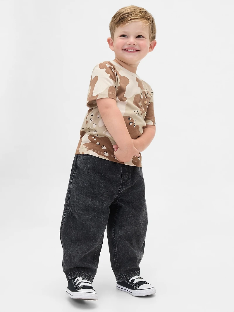 Jean coupe baril à taille élastique pour Bébé et Tout-petit