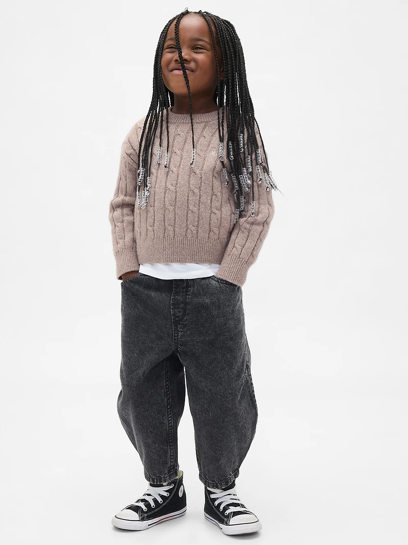 Jean coupe baril à taille élastique pour Bébé et Tout-petit