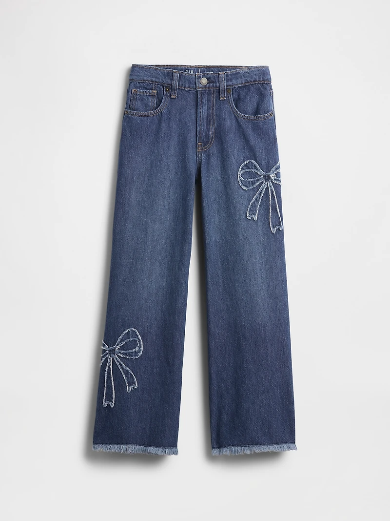 Kids Low Rise Stride Wide-Leg Jeans
