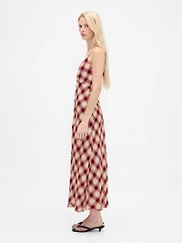 Button-Front Cami Maxi Dress