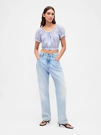 Eyelet Crop Top