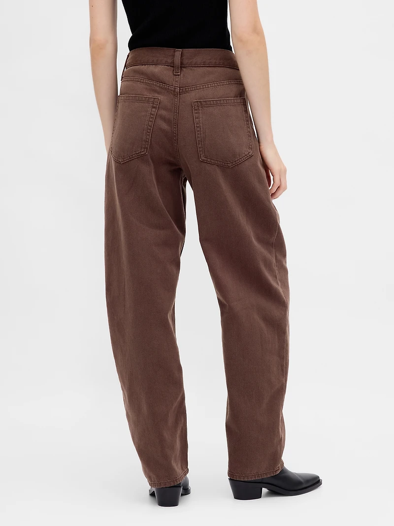 High Rise UltraSoft Crossover Barrel Jeans