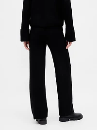 CashSoft Shaker-Stitch Sweater Pants