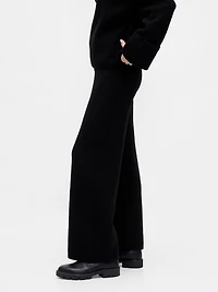 CashSoft Shaker-Stitch Sweater Pants