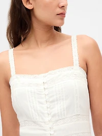 Lace-Trim Maxi Dress