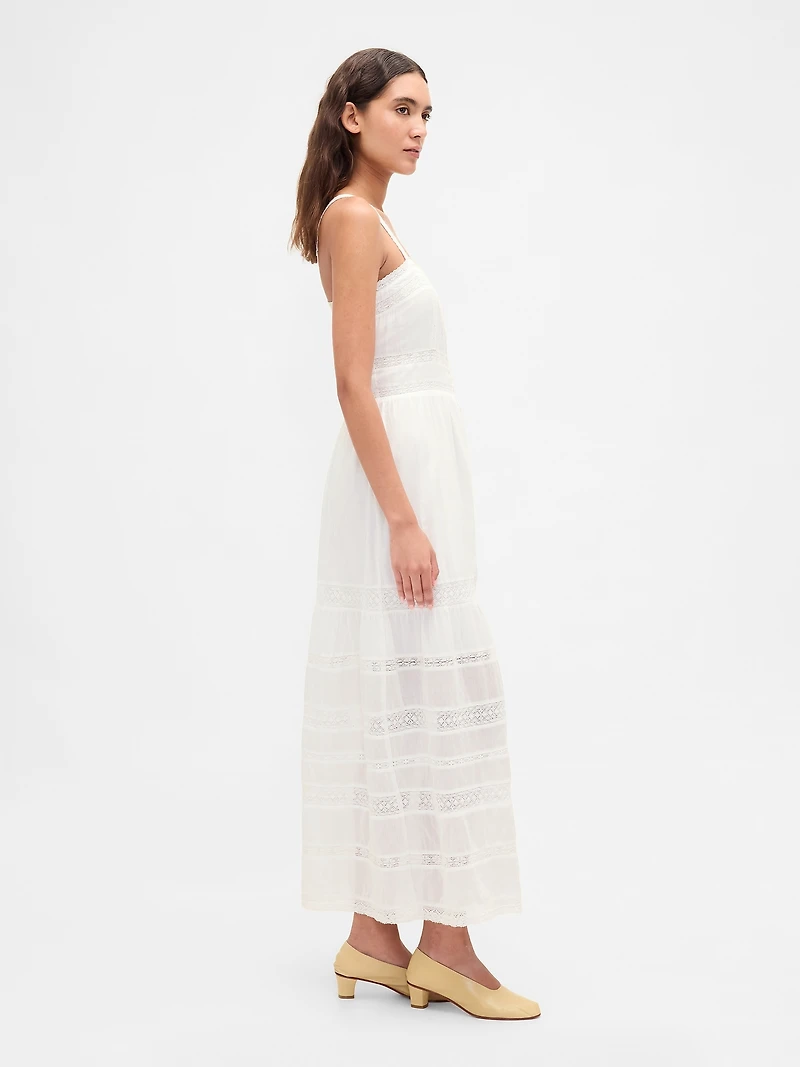 Lace-Trim Maxi Dress