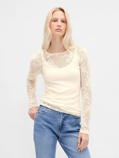 Sheer Lace Top