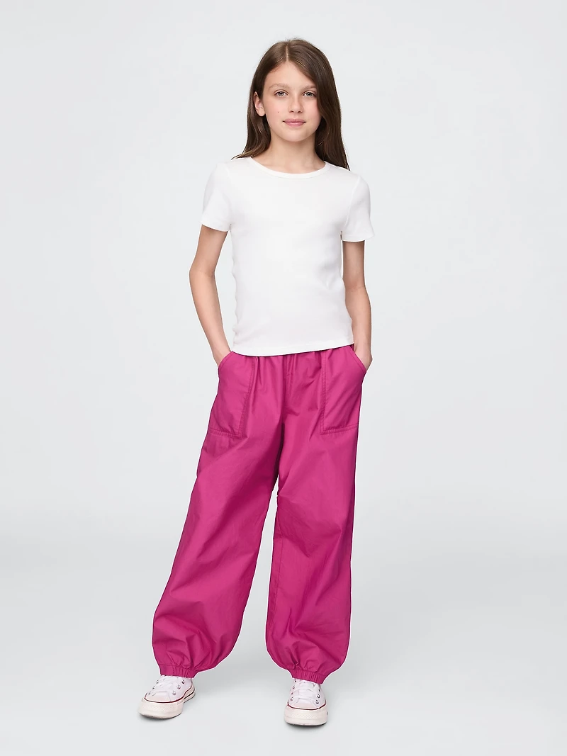 Kids Poplin Baggy Joggers