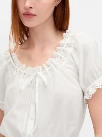 Eyelet Crop Top