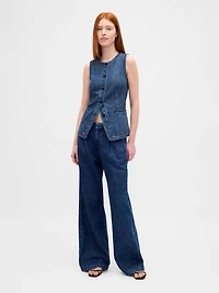 UltraSoft Denim Longline Vest