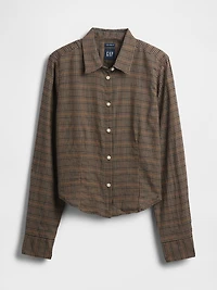 Flannel Fitted Plaid Shirt