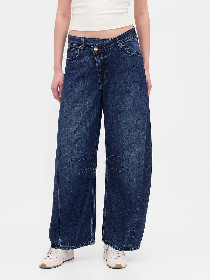 High Rise UltraSoft Crossover Horseshoe Jeans