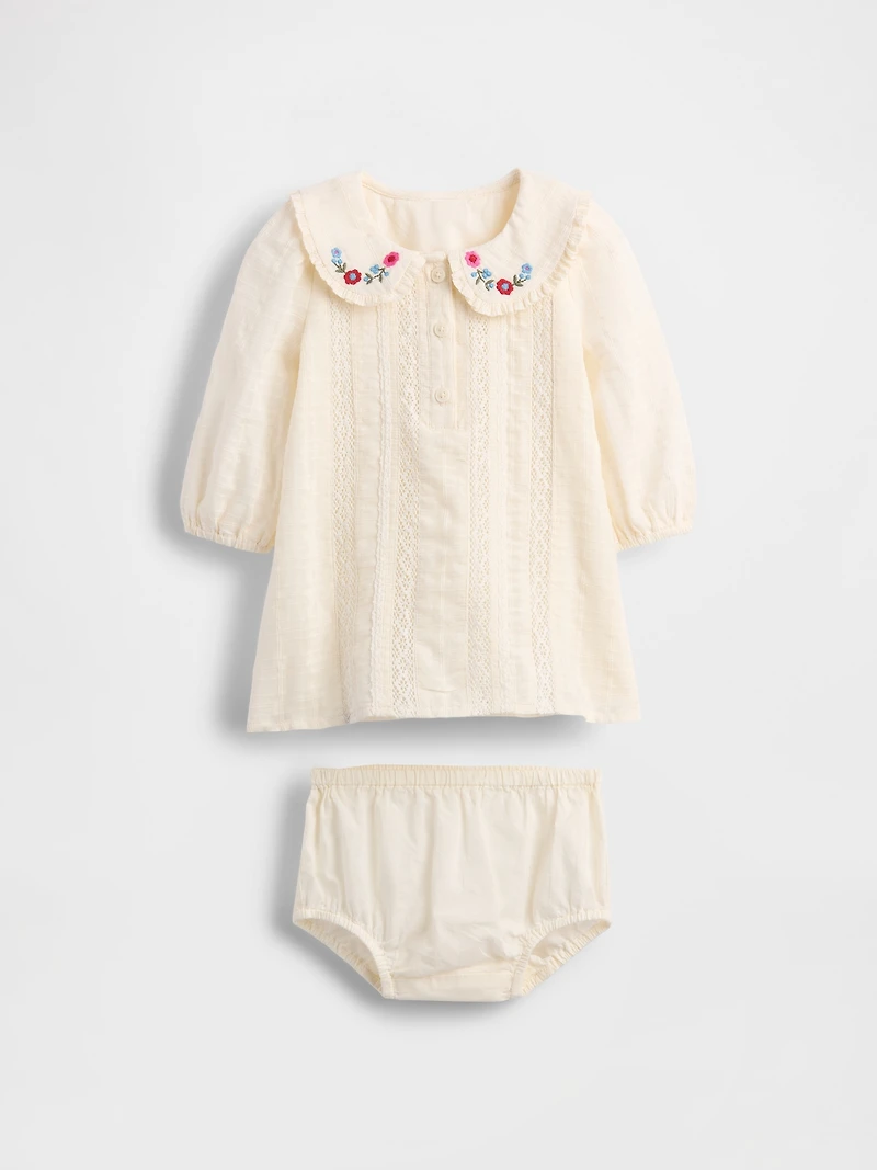 Baby Embroidered Dress Set