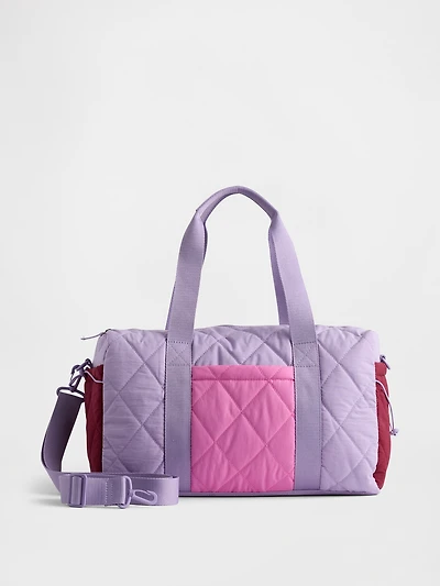 Kids Quilted Colorblock Duffel Bag