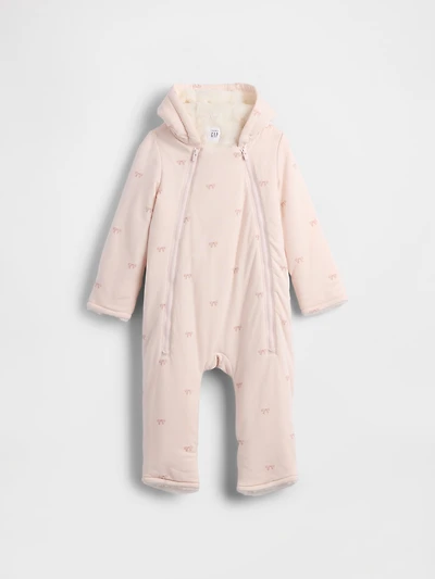 Baby Sherpa-Lined Hooded One-Piece