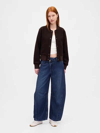 High Rise UltraSoft Crossover Horseshoe Jeans